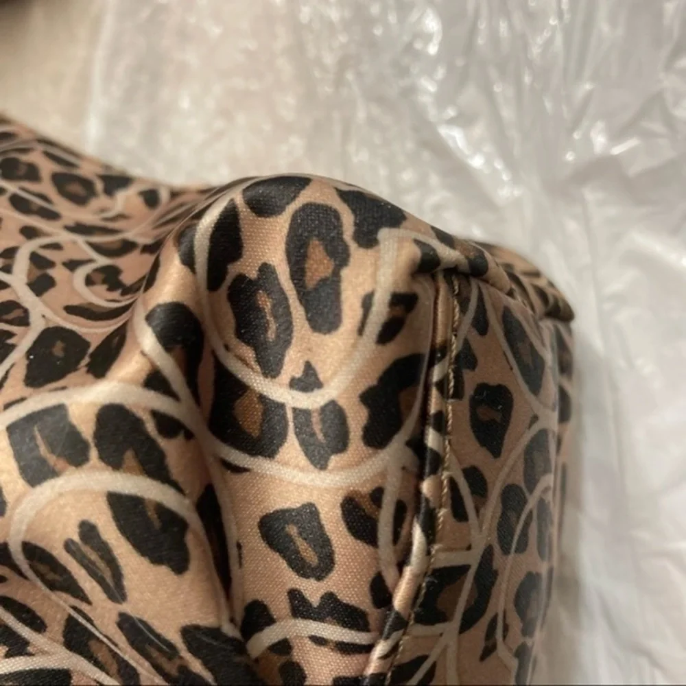 Coach vintage y2k Madison sateen signature leopard op art c mini tote bag